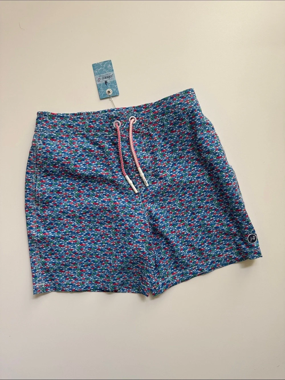 johnnie-O Blue Multi Mini-Pattern Swim Bermudas